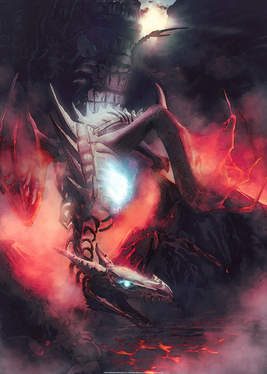 Skeletal Dragon: постер из коллекции The Elder Scrolls