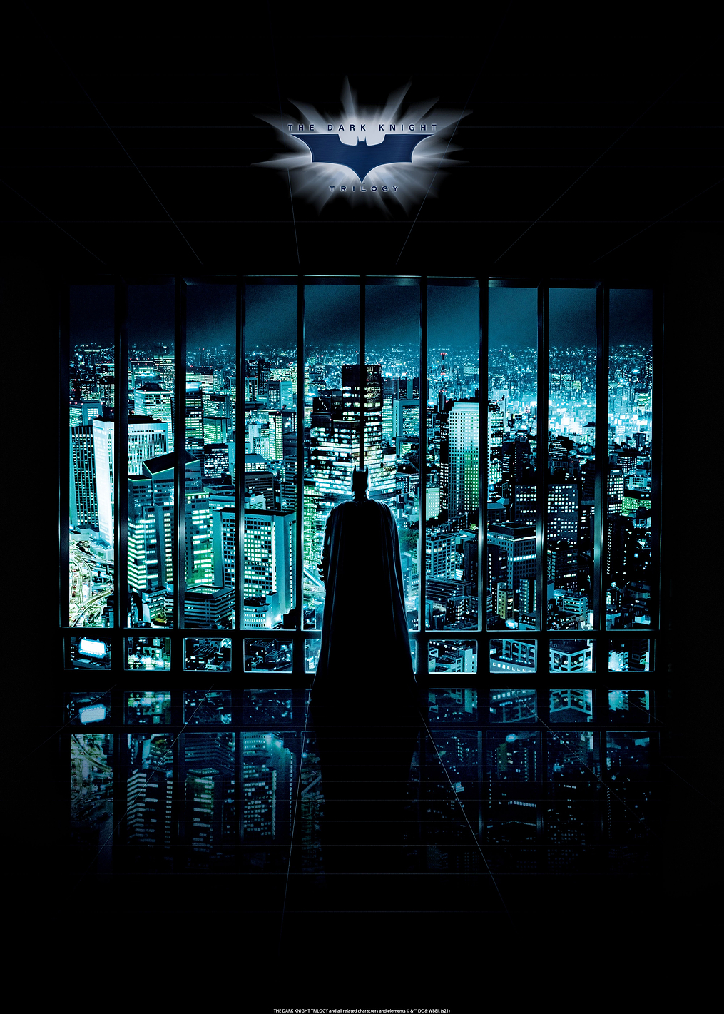 Batman looking at Gotham City: постер из коллекции DC Comics