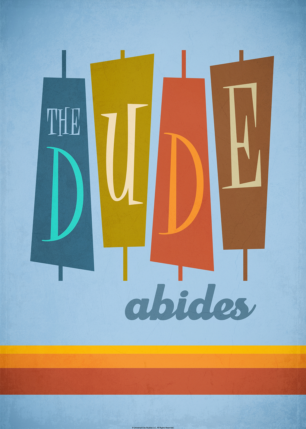 The Dude Abides typography: постер из коллекции The Big Lebowski