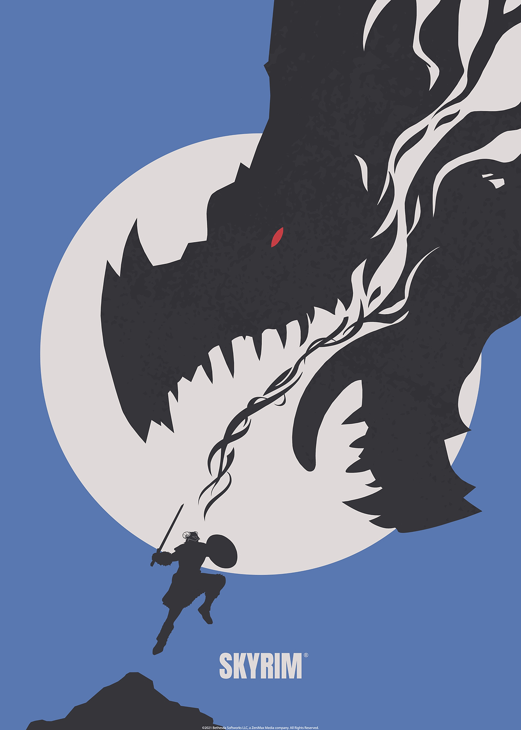 Minimalistic Skyrim: постер из коллекции The Elder Scrolls
