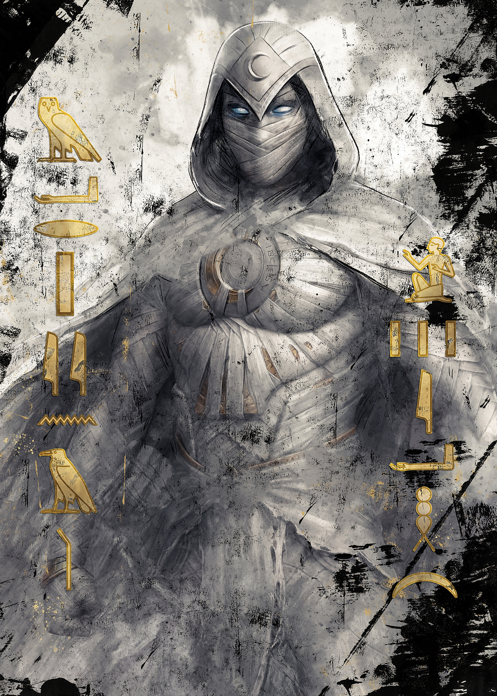 Moon Knight grey: постер из коллекции Marvel