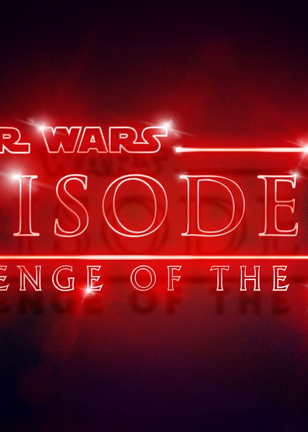 Episode III Revenge of the Sith neon: постер из коллекции Star Wars