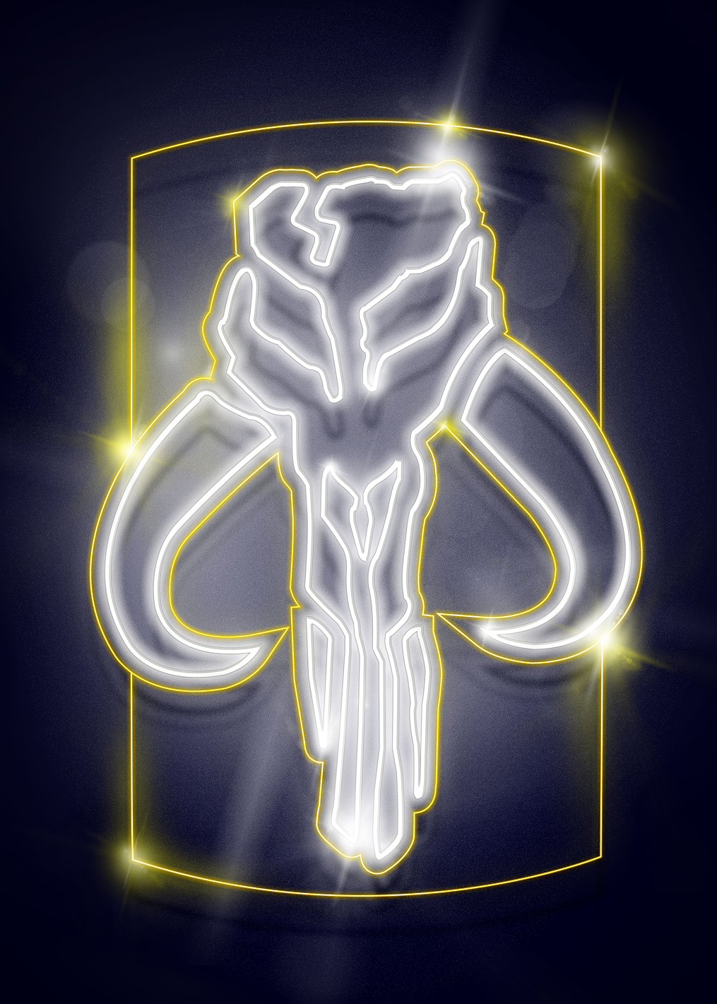 Boba Fett Crest neon: постер из коллекции Star Wars