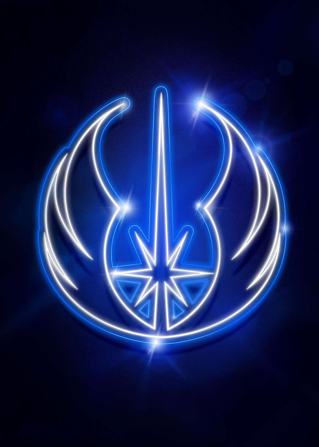 Jedi Order Crest neon: постер из коллекции Star Wars