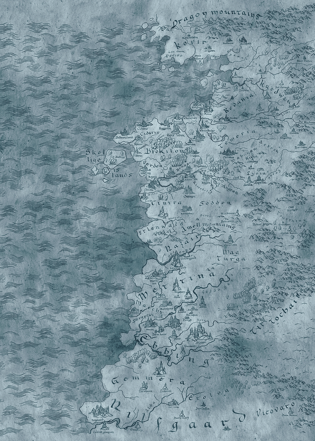 Witcher Map Horizontal: постер из коллекции The Witcher Series