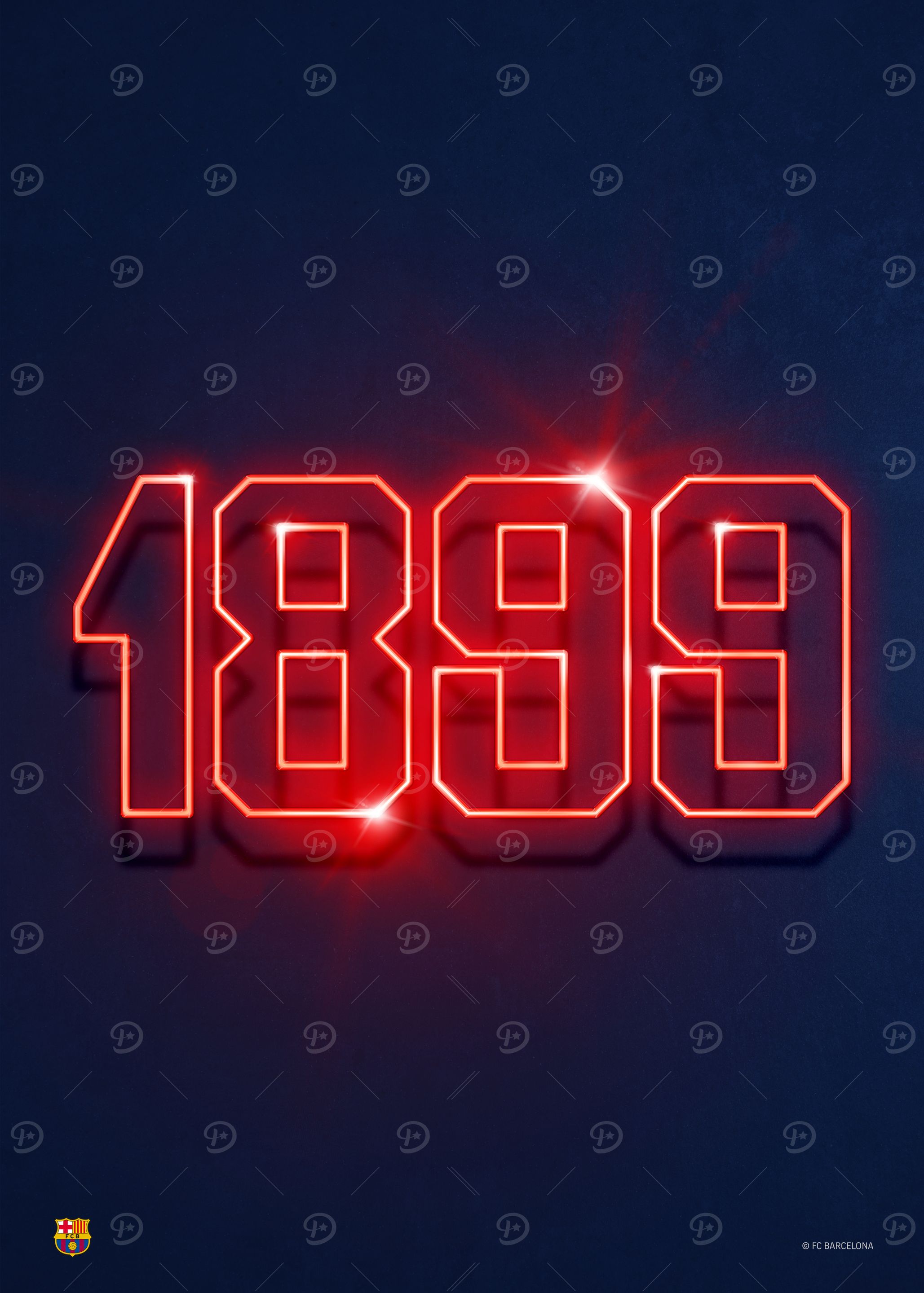 1899 neon: постер из коллекции Barça