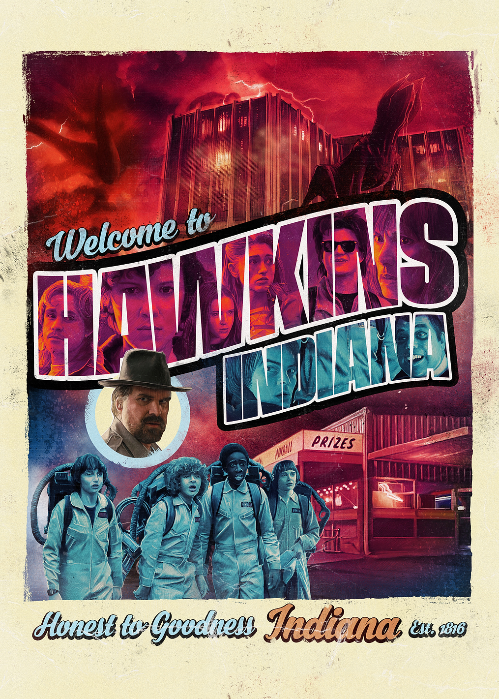 Hawkins Indiana: постер из коллекции Stranger Things Series