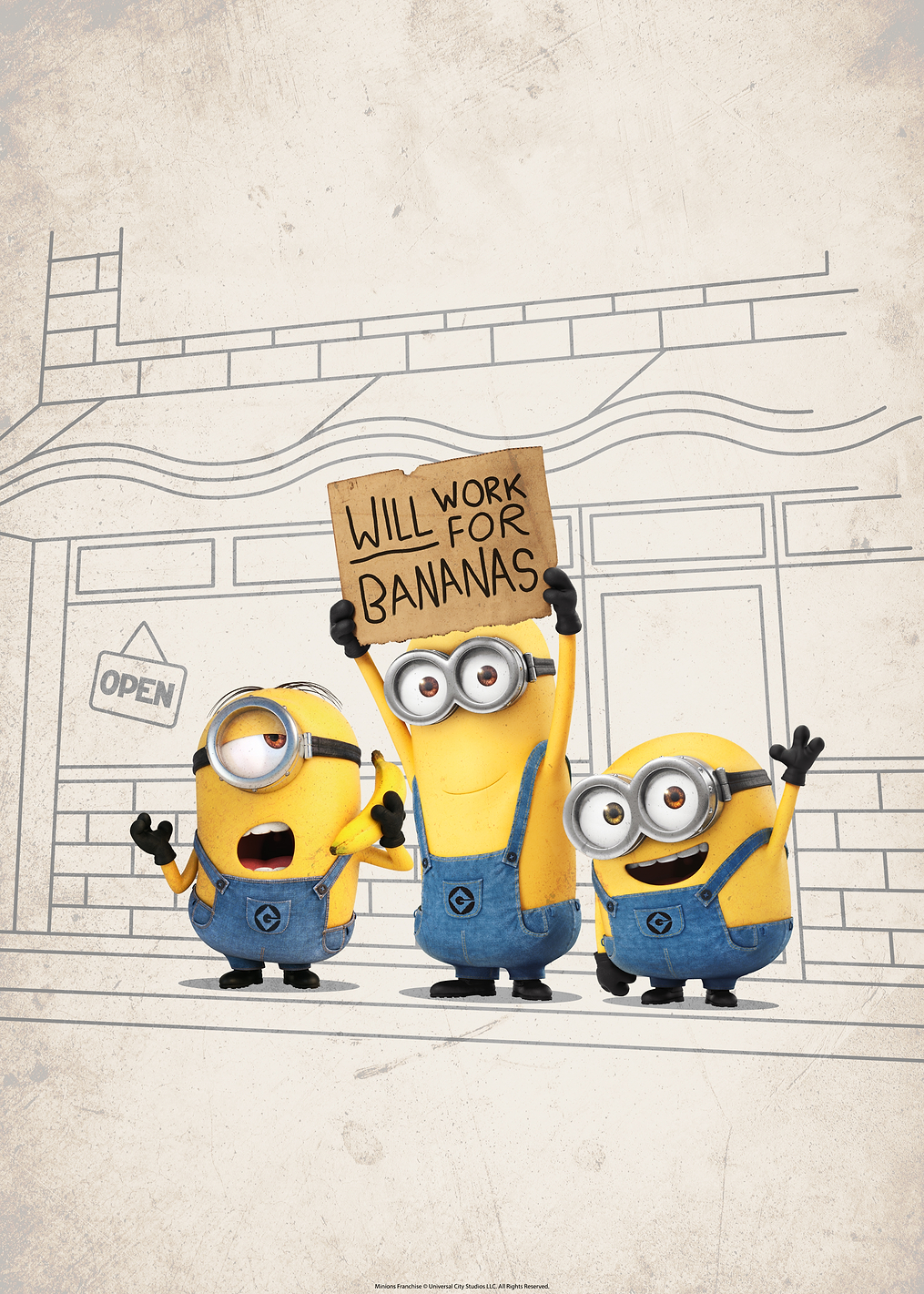 Will work for bananas: постер из коллекции Minions