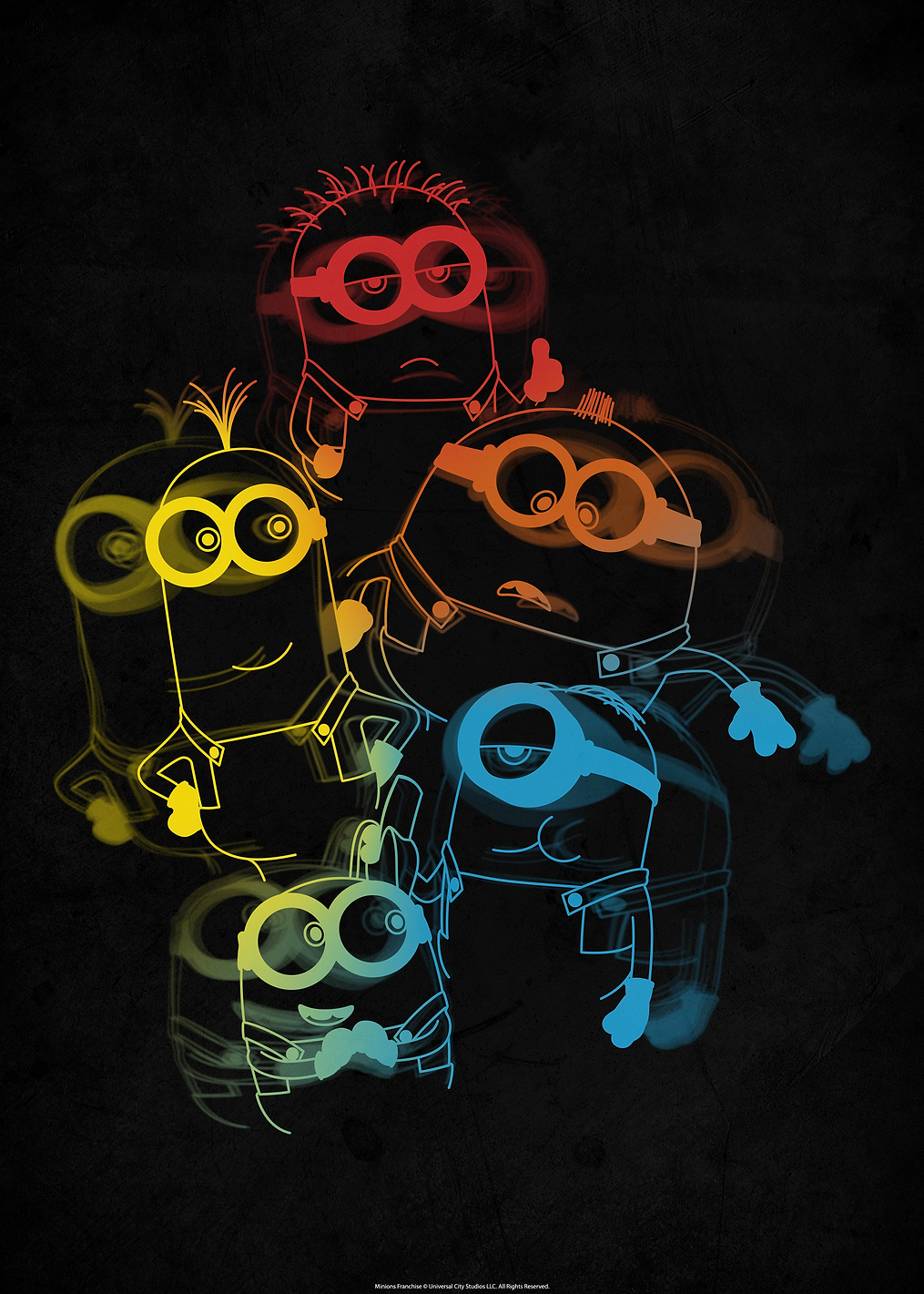 Rainbow Minions: постер из коллекции Minions
