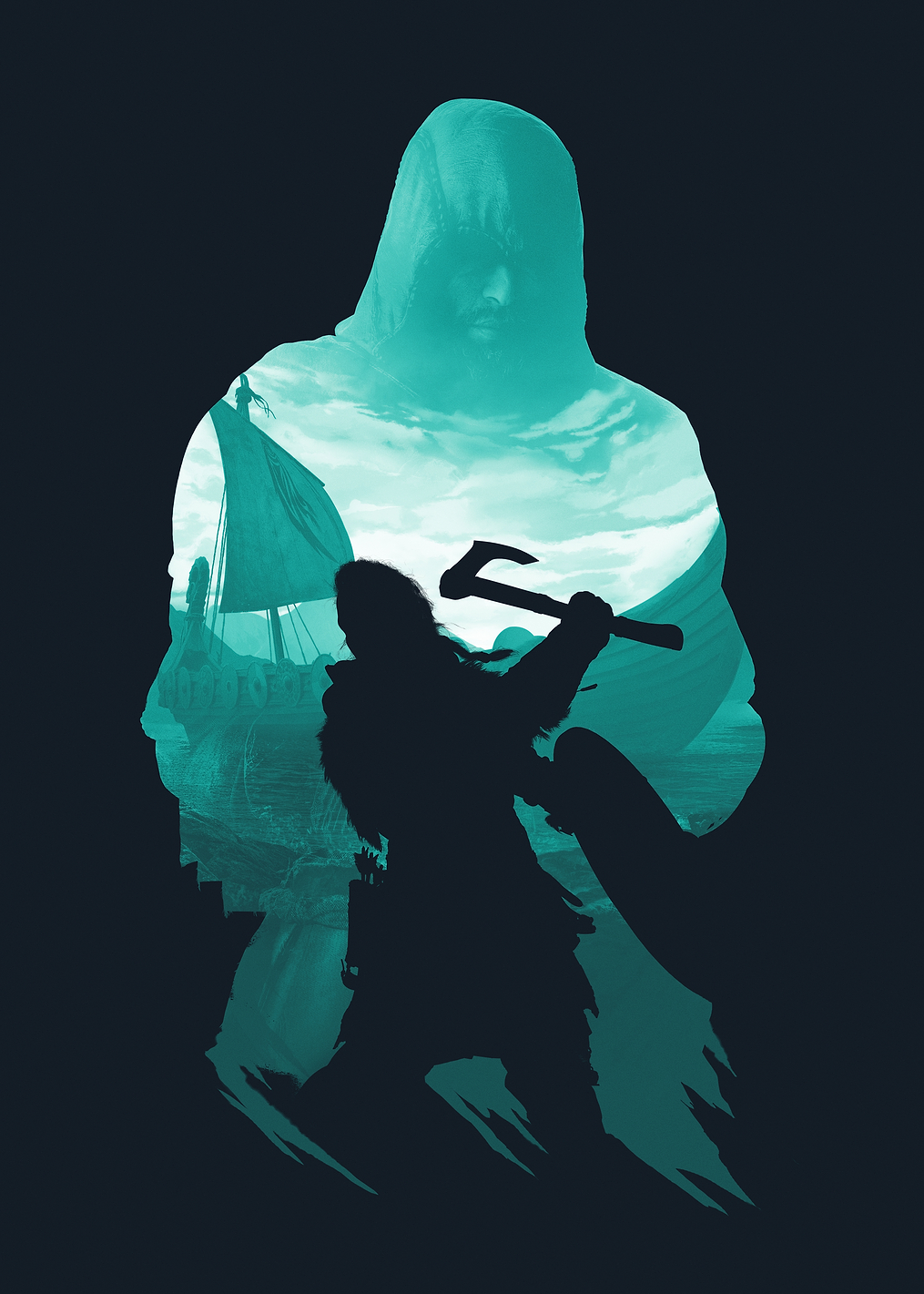 Valhalla Viking Shadow: постер из коллекции Assassin's Creed