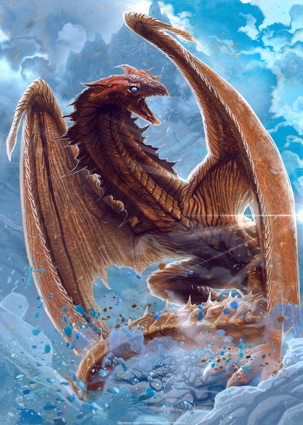 Twin Dragon Left: постер из коллекции The Elder Scrolls