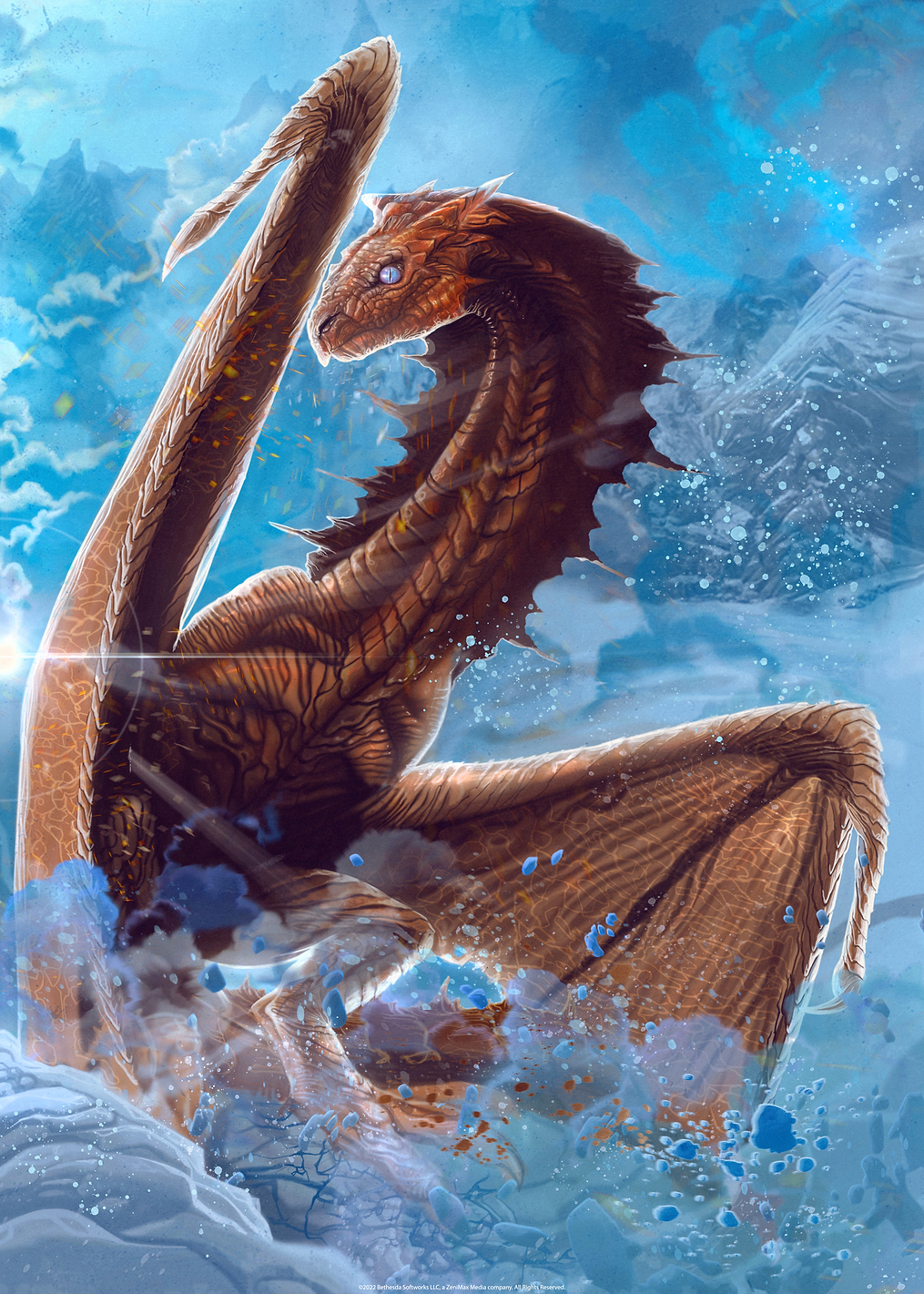 Twin Dragon Right: постер из коллекции The Elder Scrolls