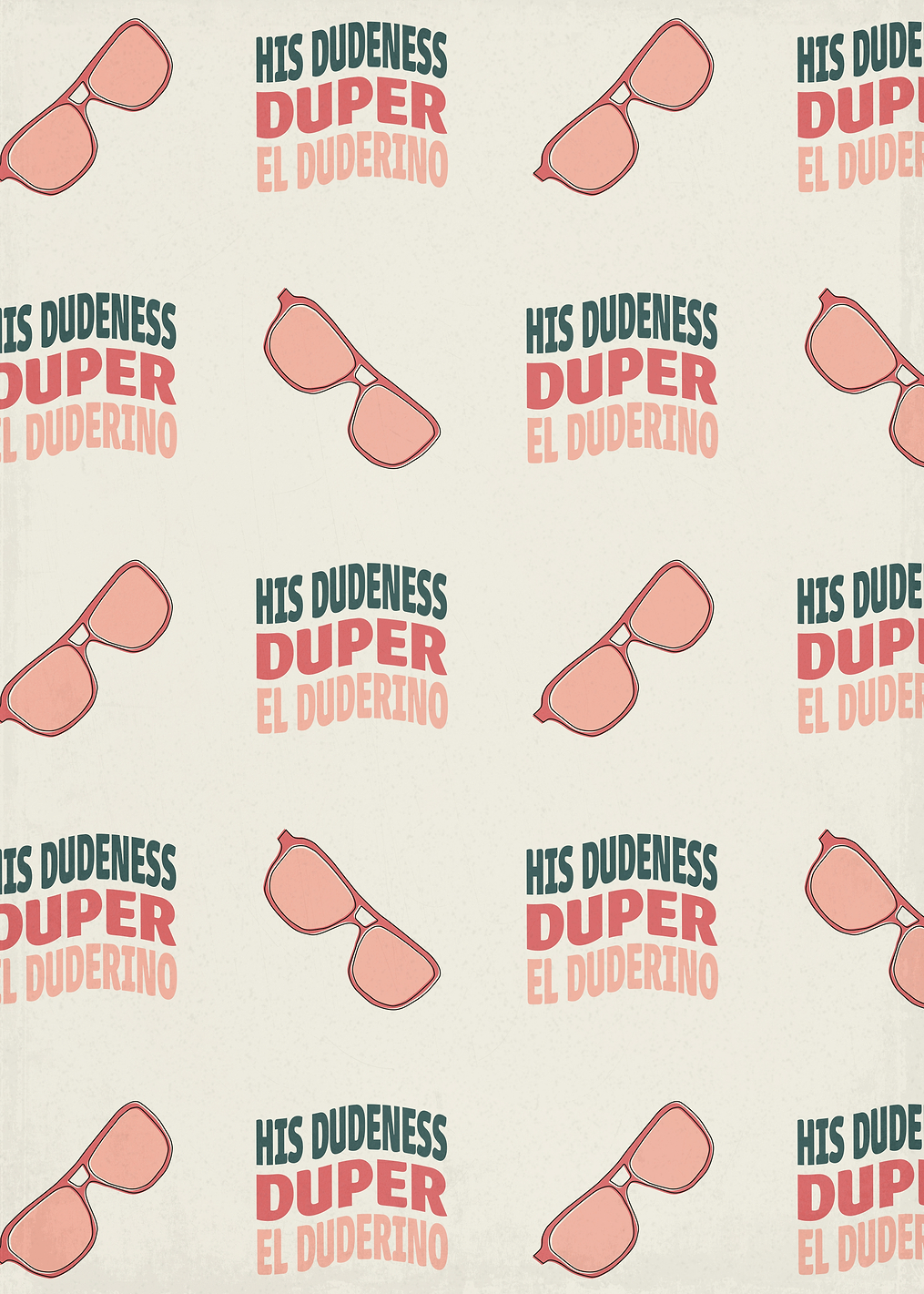 Dudeness pattern: постер из коллекции The Big Lebowski