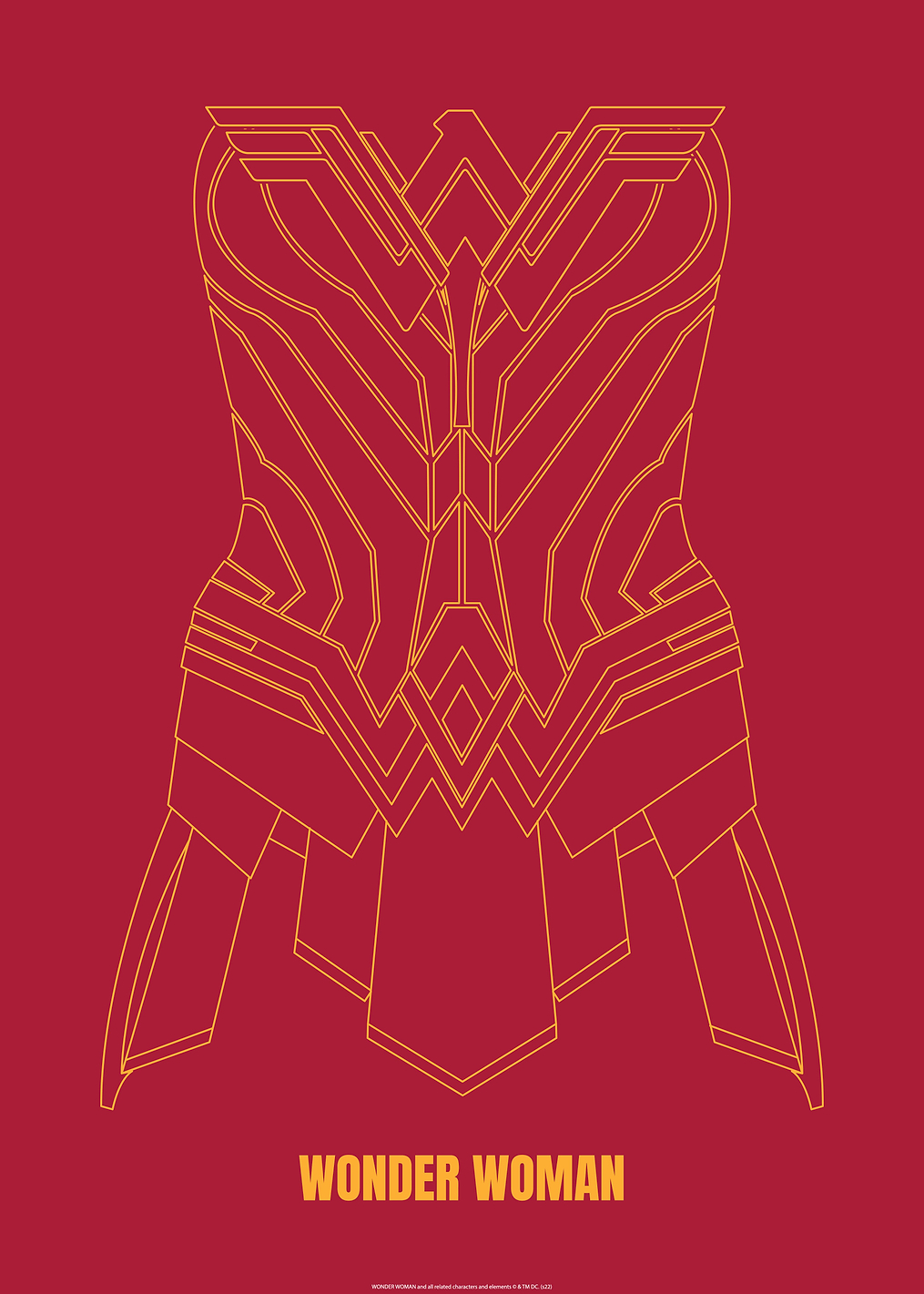 Wonder Woman Minimalistic: постер из коллекции DC Comics