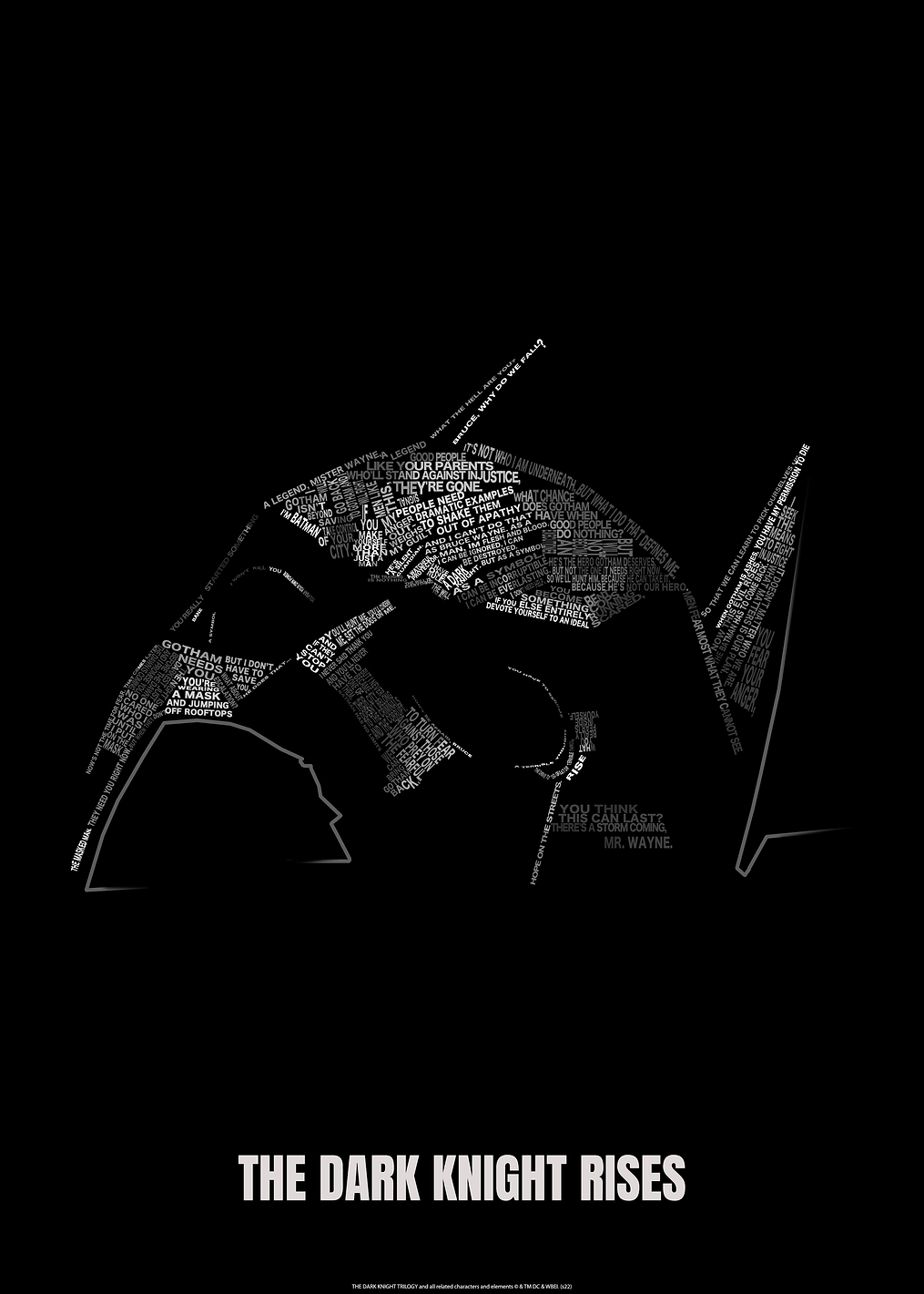 Dark Knight Rises Minimal: постер из коллекции DC Comics