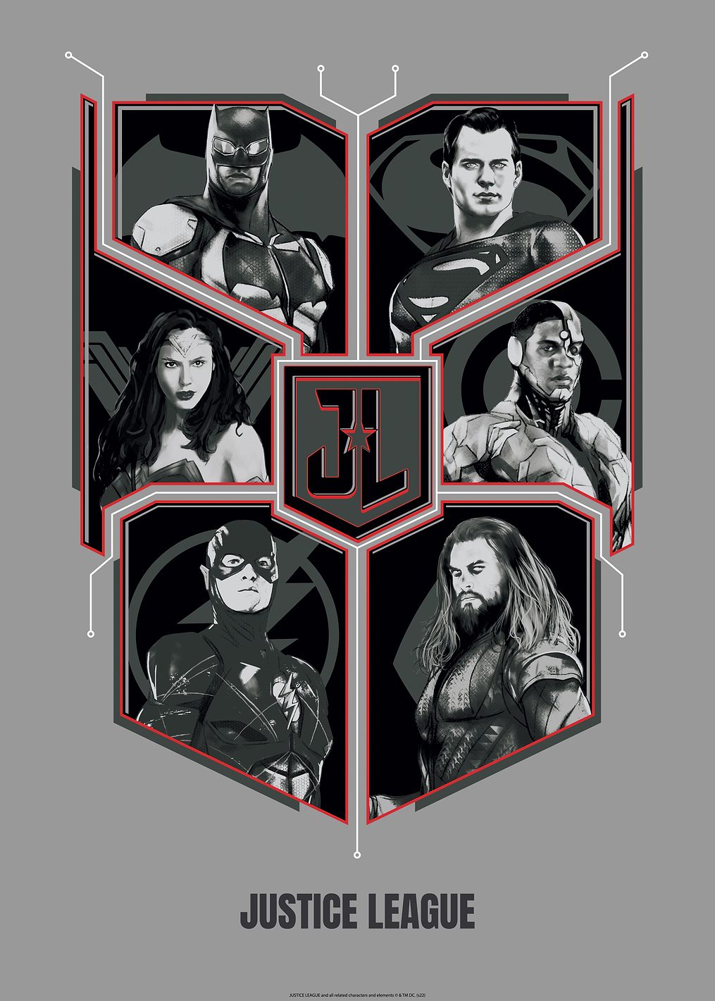 Justice League Minimalistic: постер из коллекции DC Comics