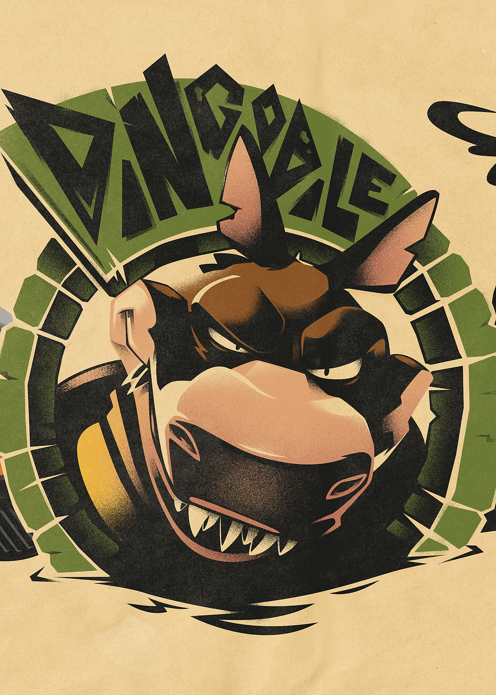 Dingodile Portrait: постер из коллекции Crash Bandicoot