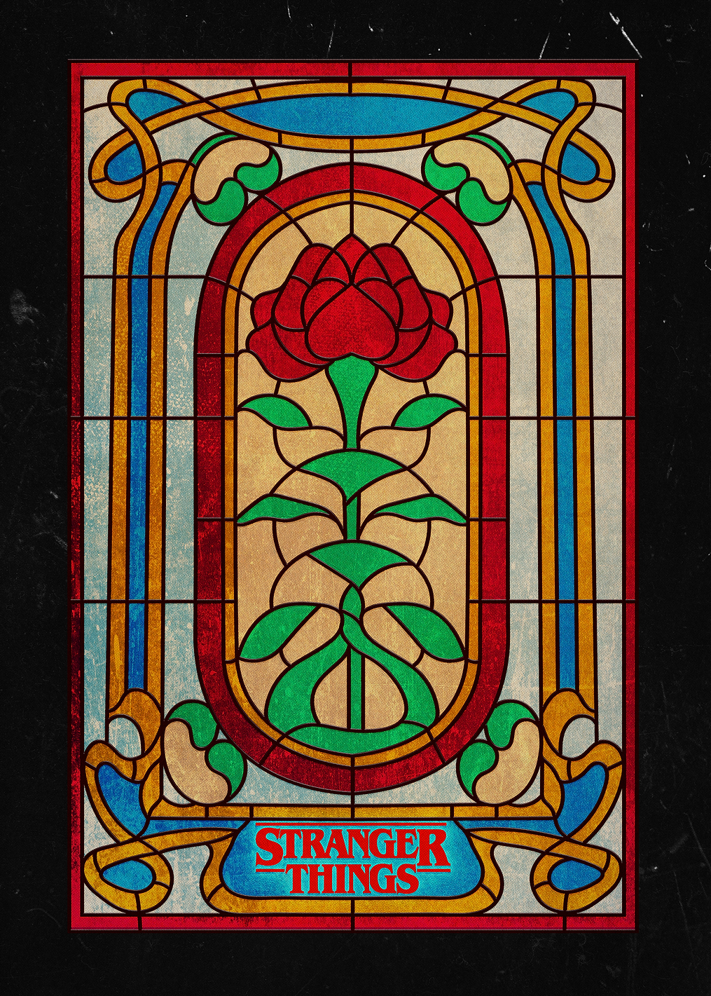 Stained Glass Rose: постер из коллекции Stranger Things Series