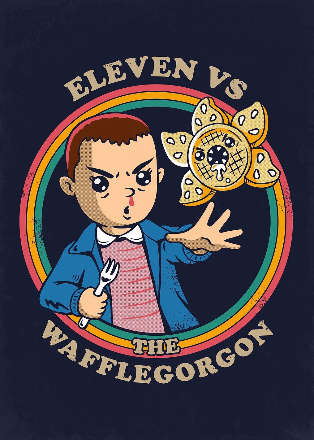 Eleven vs Wafflegorgon: постер из коллекции Stranger Things Series