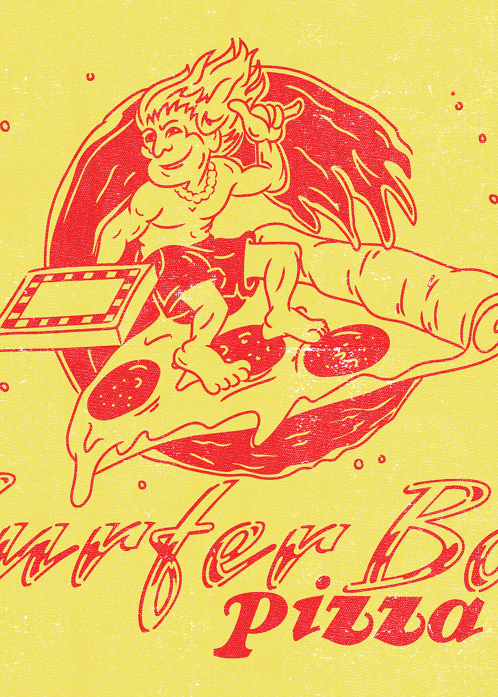 Surfer Boy Pizza: постер из коллекции Stranger Things Series