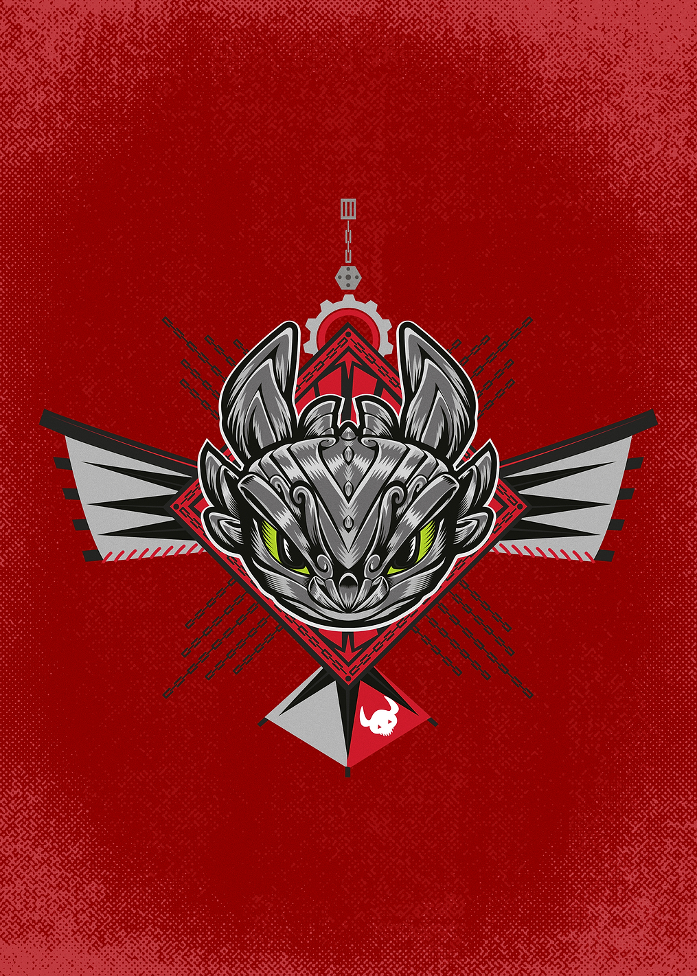 Night Fury in Red: постер из коллекции How To Train Your Dragon