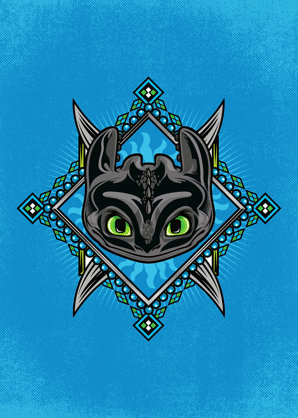 Toothless Head: постер из коллекции How To Train Your Dragon