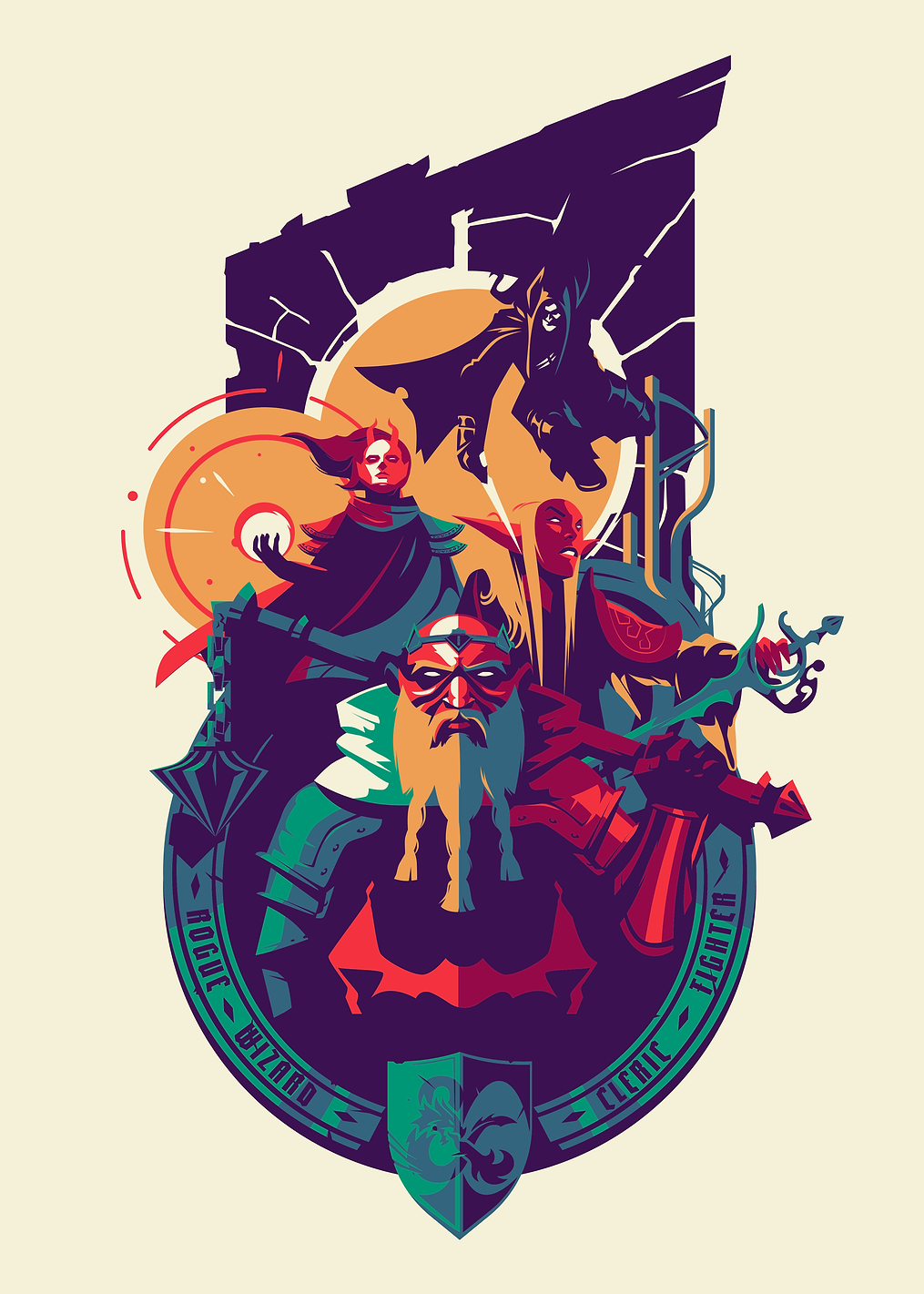 Rogue Wizard Cleric: постер из коллекции Dungeons And Dragons