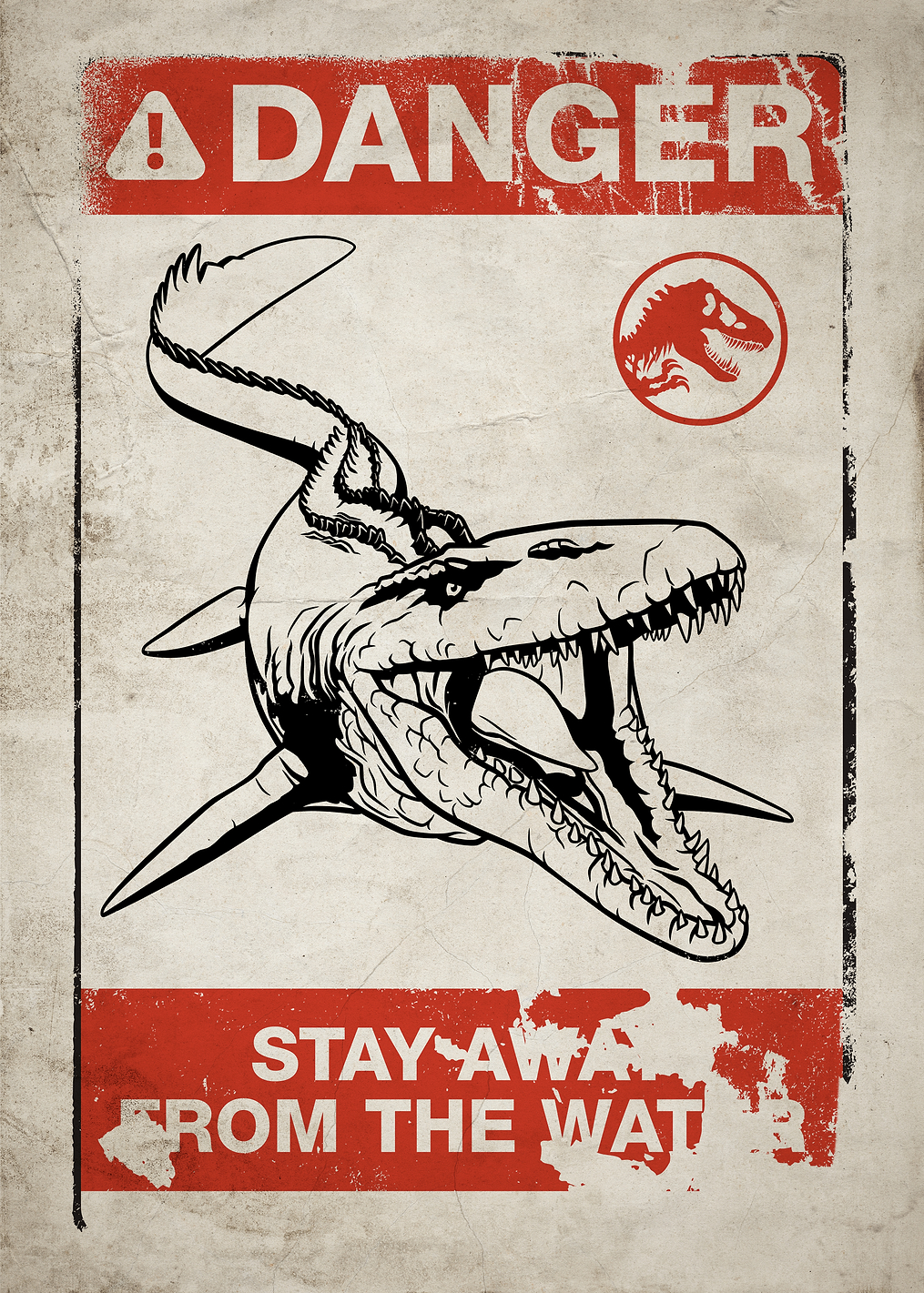 Stay away from the water: постер из коллекции Jurassic World