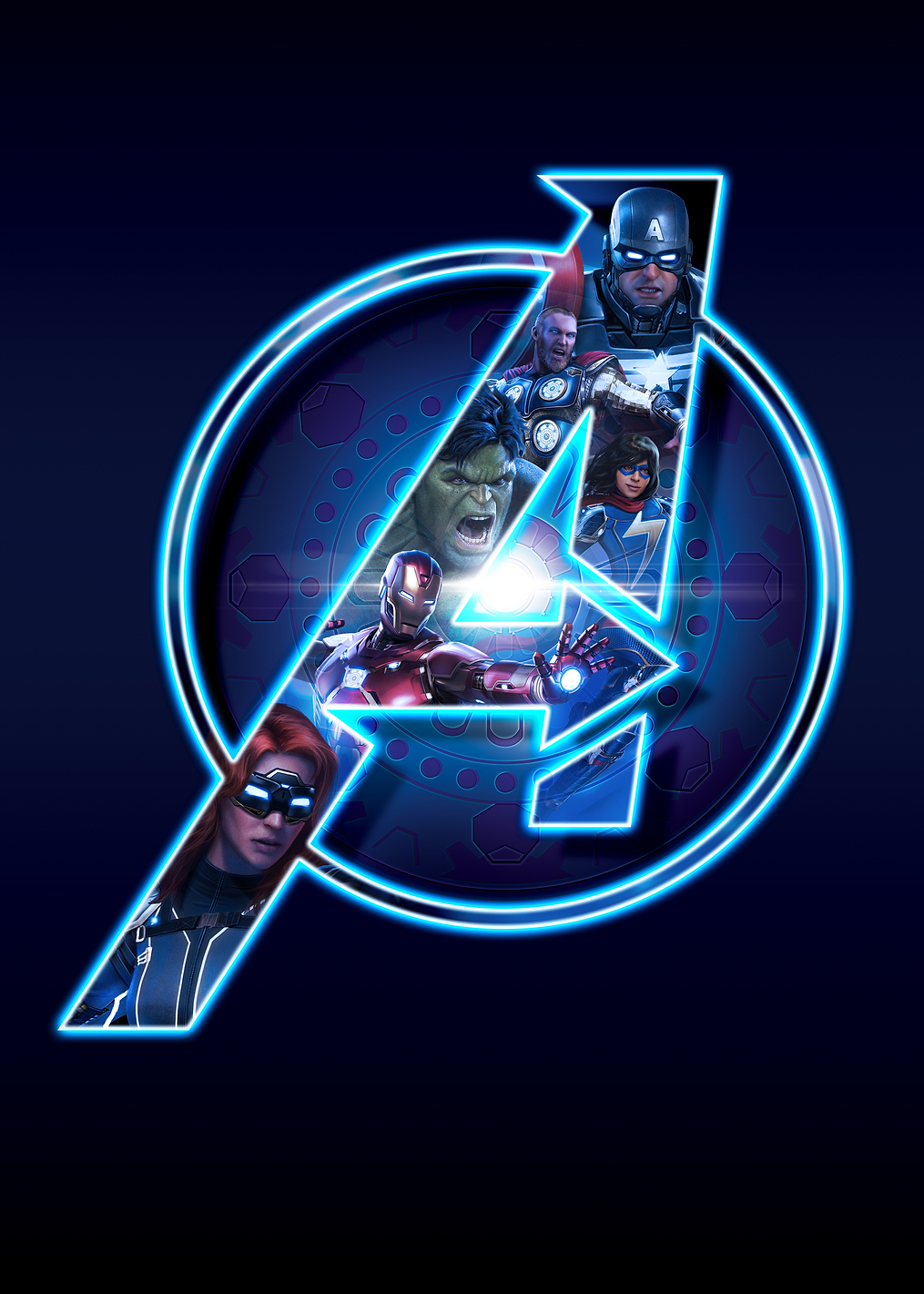 Blue logo: постер из коллекции Marvel