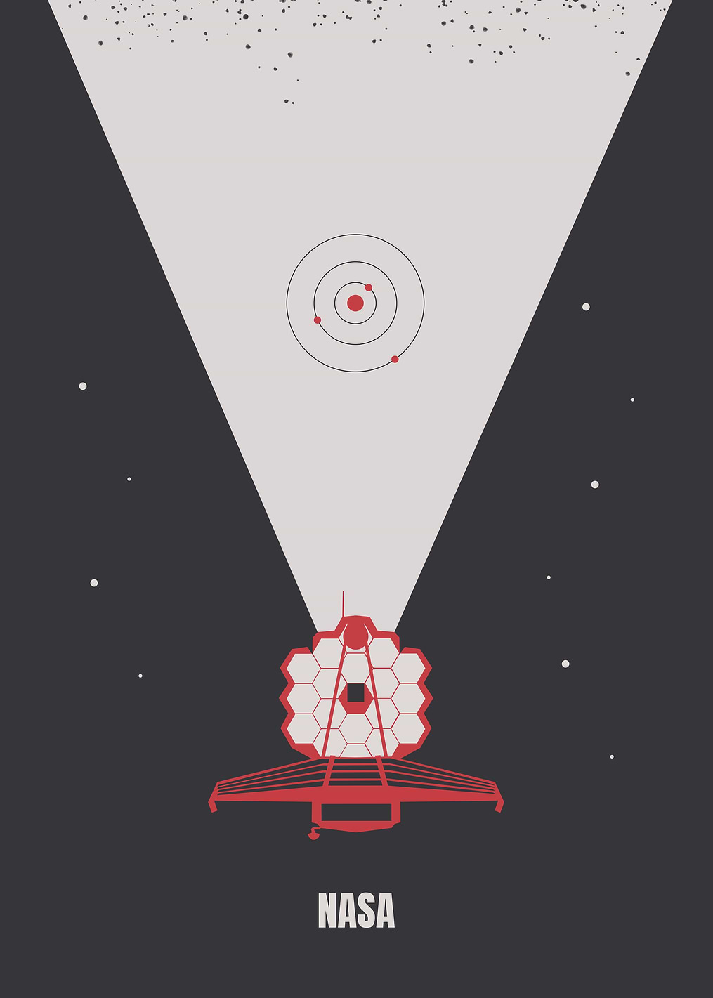 Webb minimalistic red: постер из коллекции Inspired by NASA