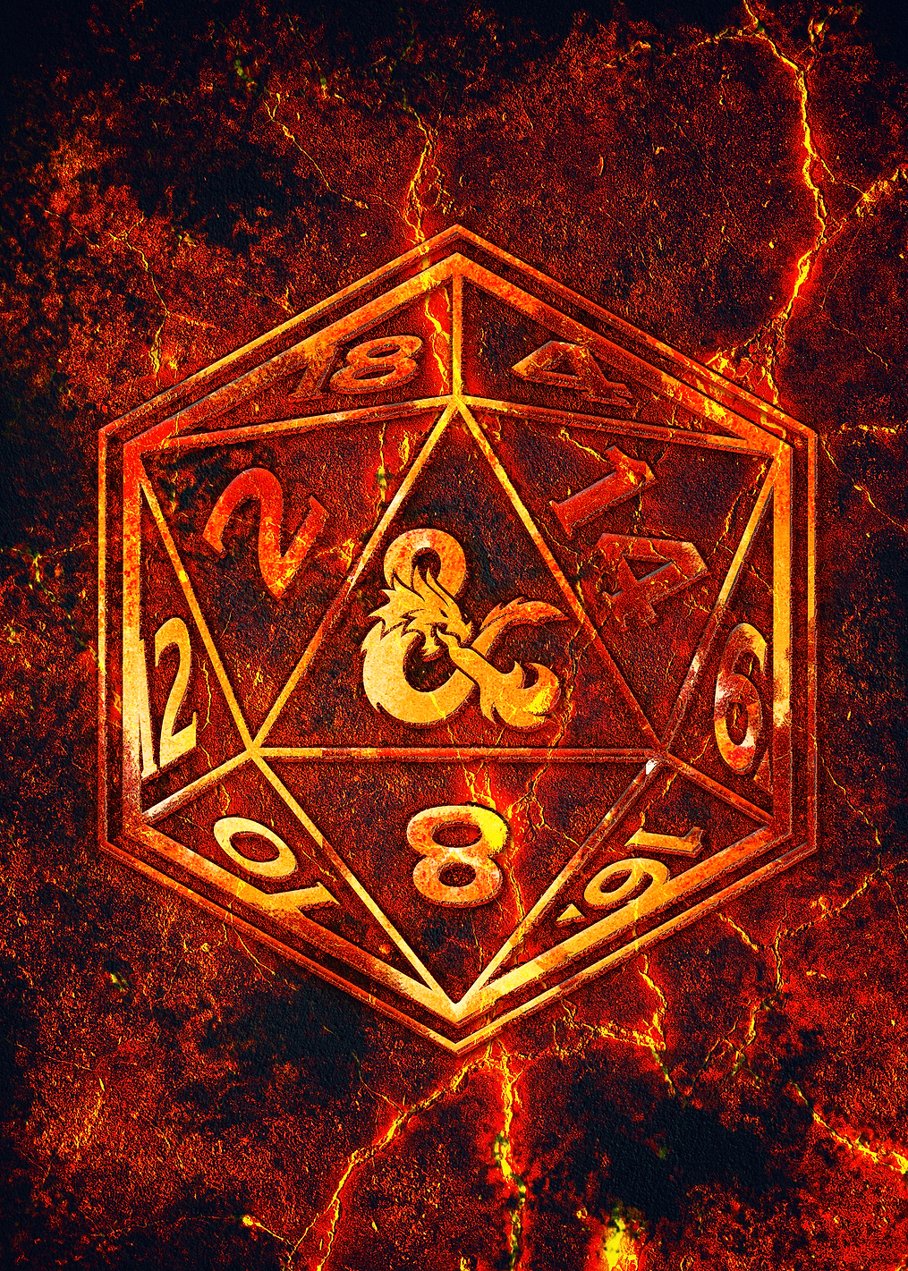 D20 Fire: постер из коллекции Dungeons And Dragons