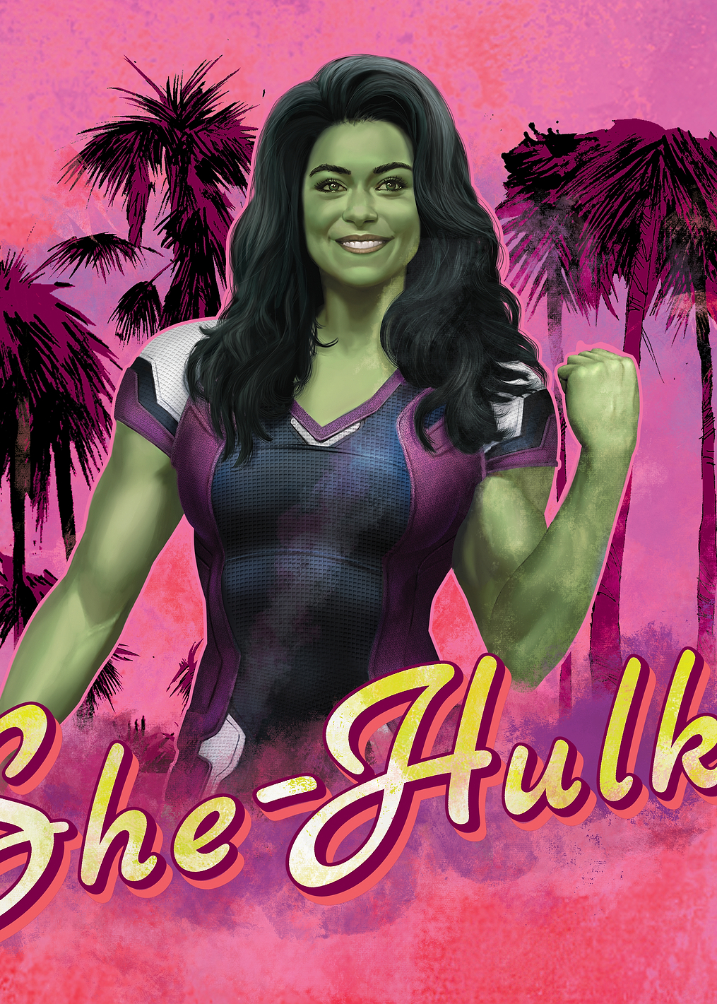 She Hulk in palms: постер из коллекции Marvel