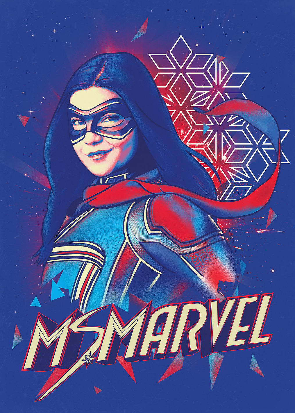 In blue: постер из коллекции Marvel