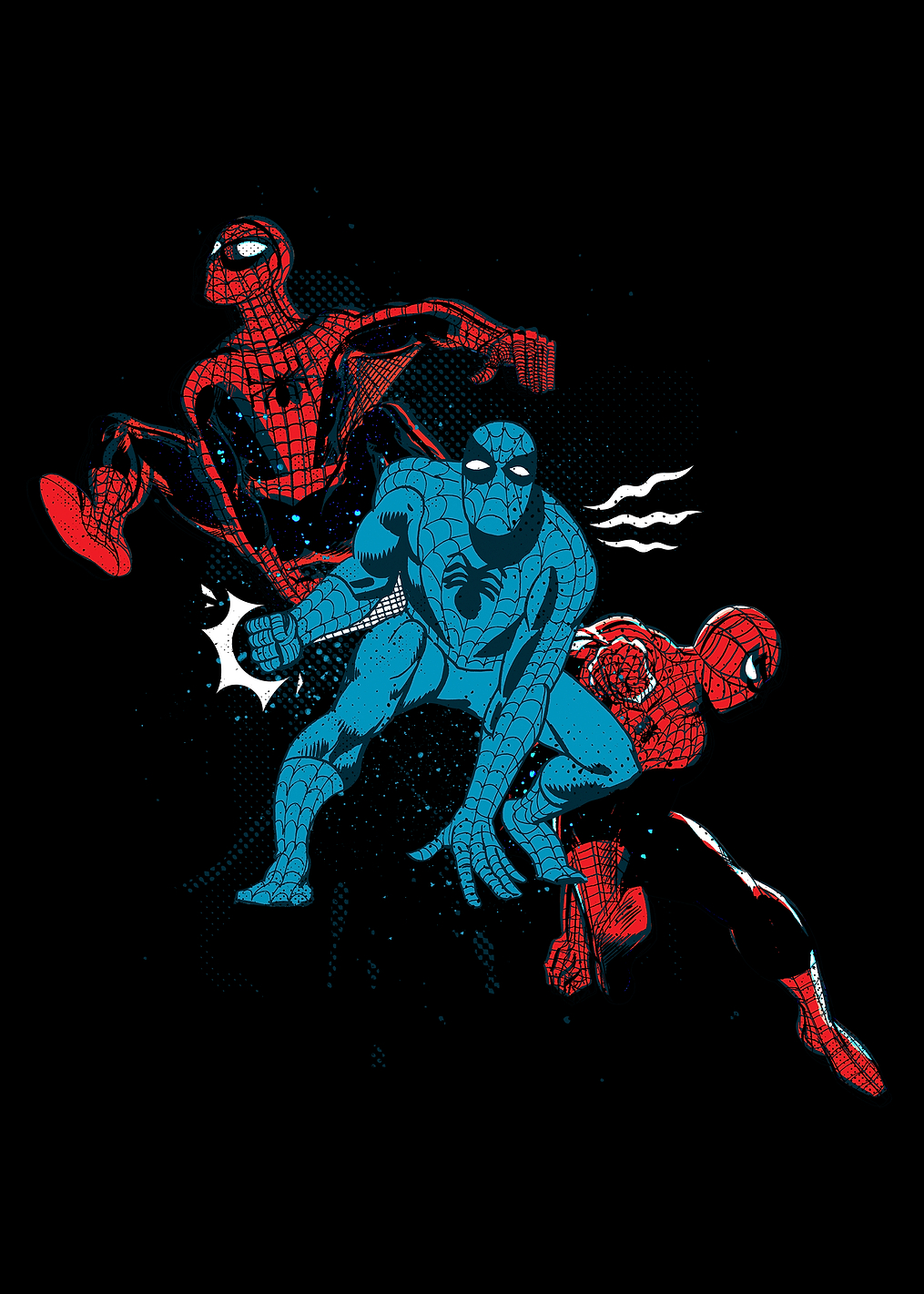 Red, Blue and Shadows: постер из коллекции Marvel