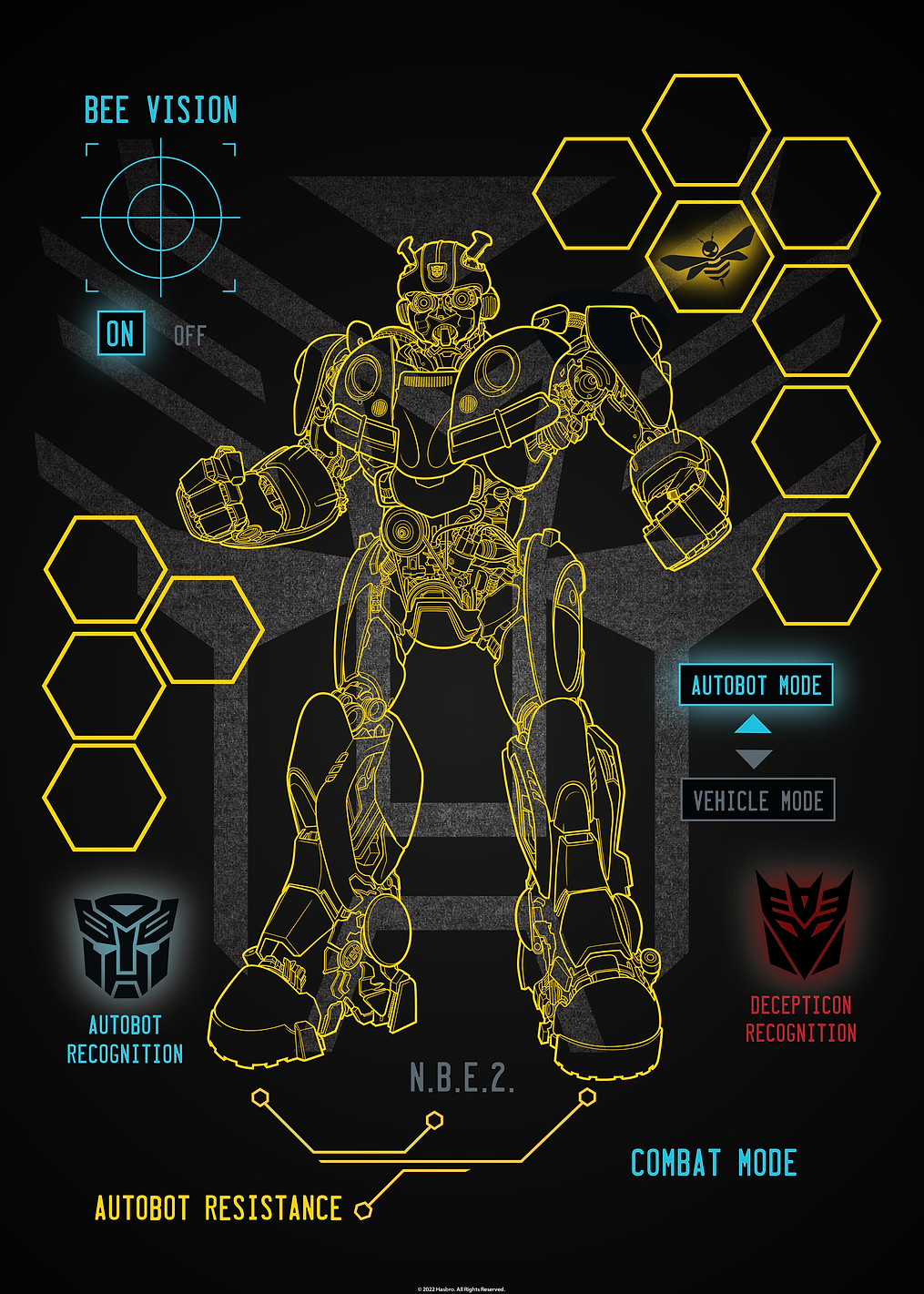 Bumblebee neon: постер из коллекции Transformers