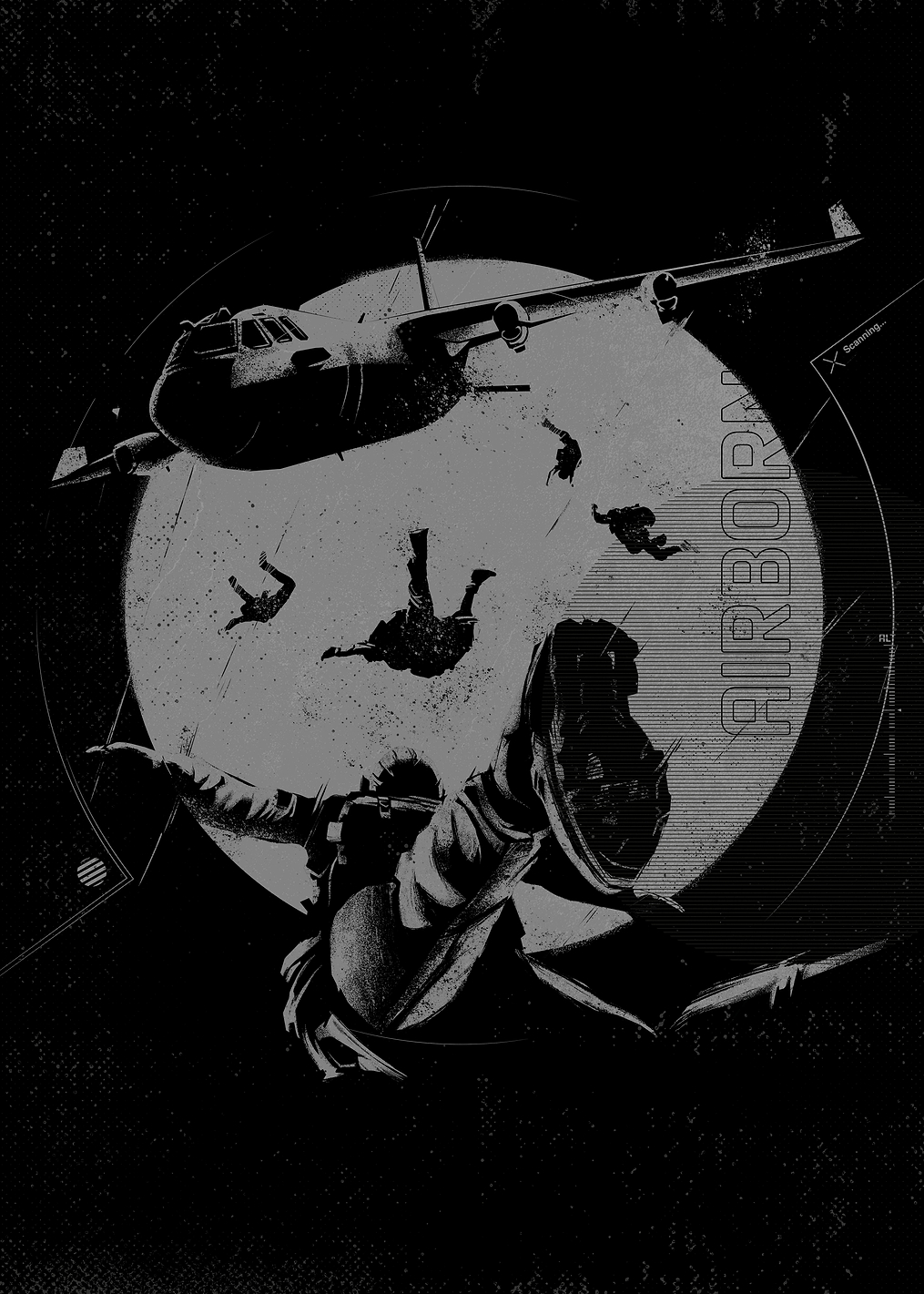 Airborne B&W: постер из коллекции Call of Duty