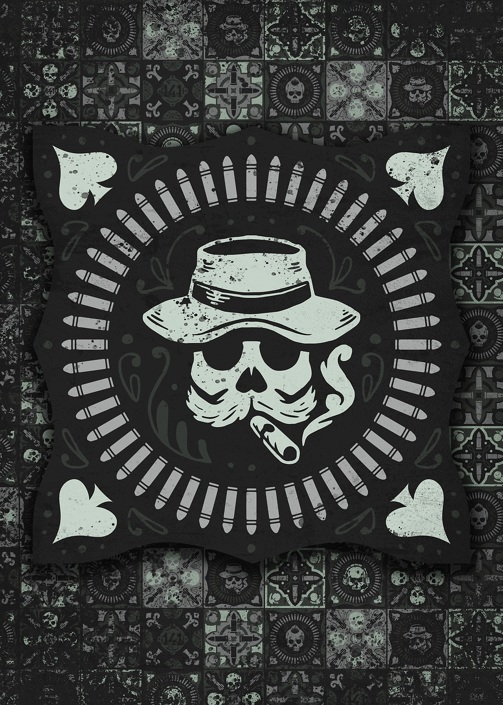 Skull mosaic tile: постер из коллекции Call of Duty