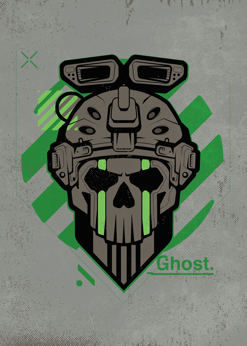 Green Ghost Mask: постер из коллекции Call of Duty