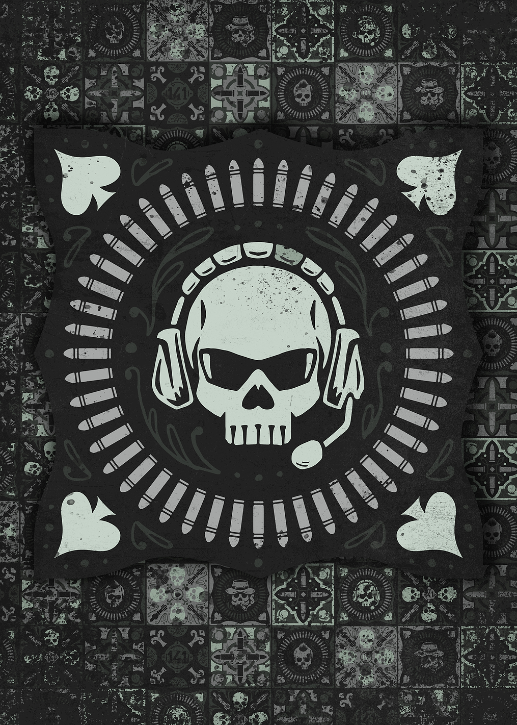 Headphones mosaic tile: постер из коллекции Call of Duty