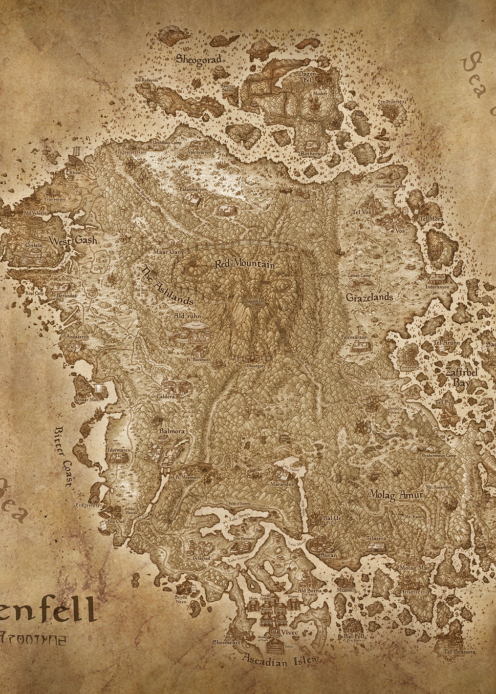 Morrowind Anth New Map: постер из коллекции The Elder Scrolls