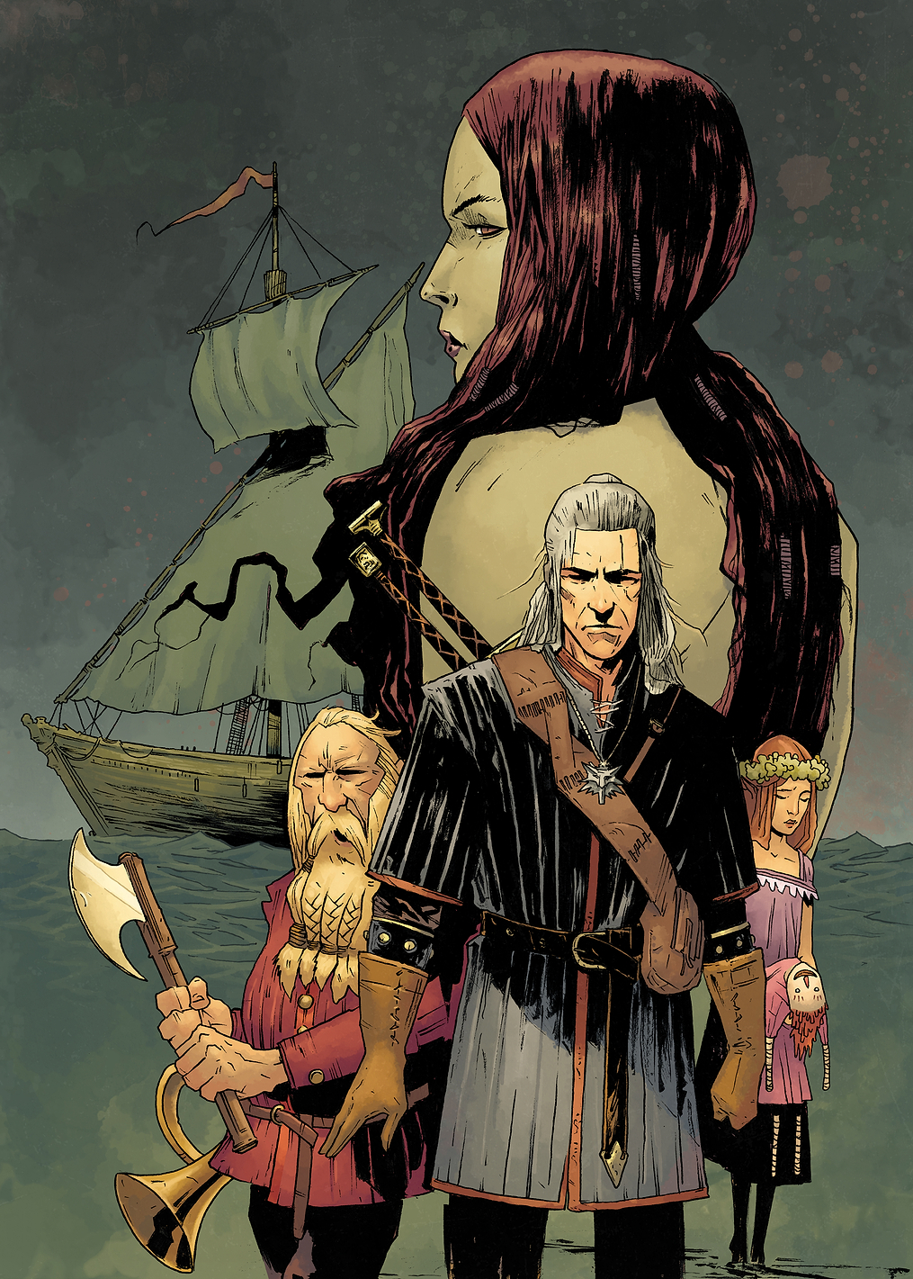 Witcher Dark Horse Cover: постер из коллекции The Witcher