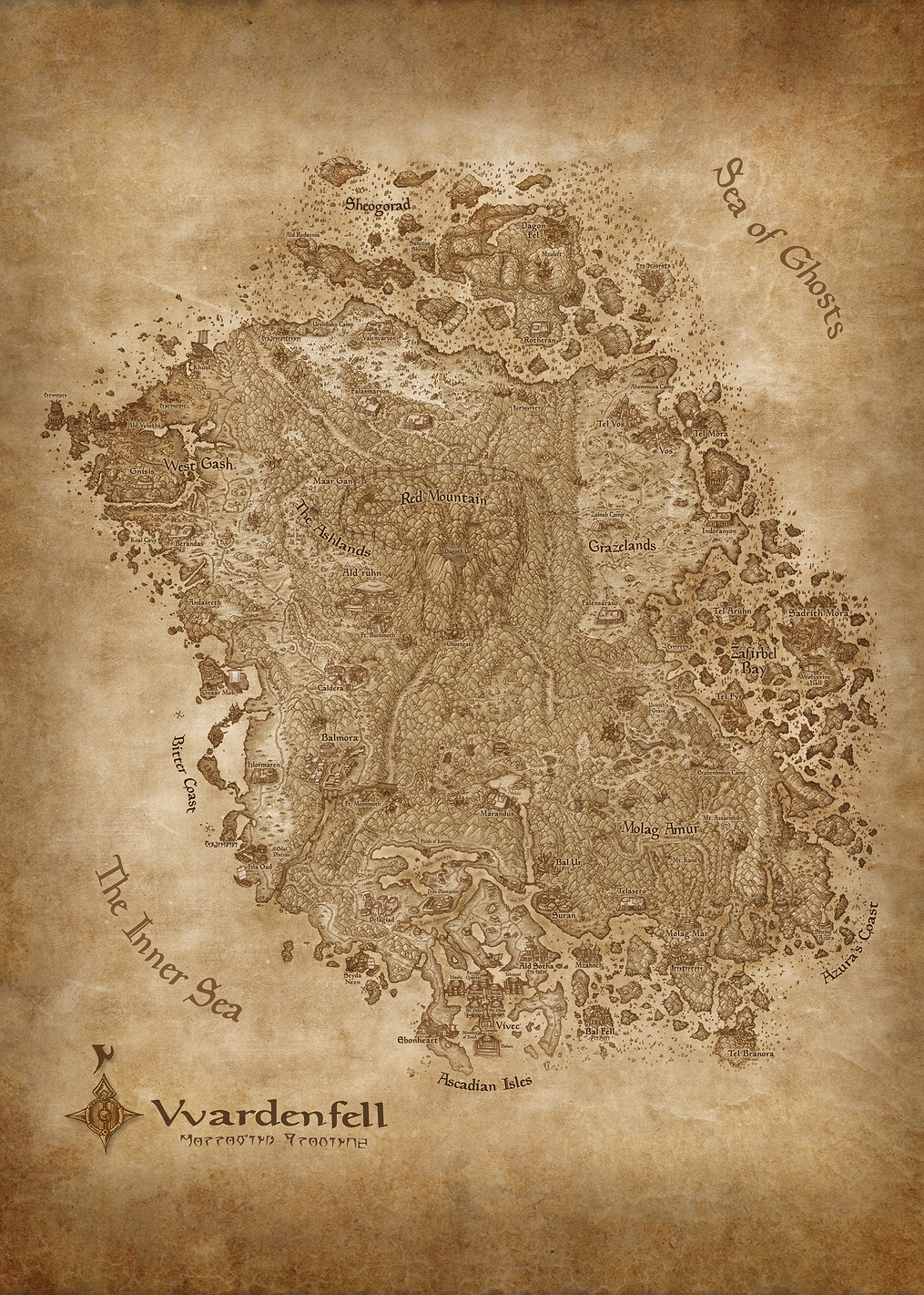 Morrowind Anth Map: постер из коллекции The Elder Scrolls