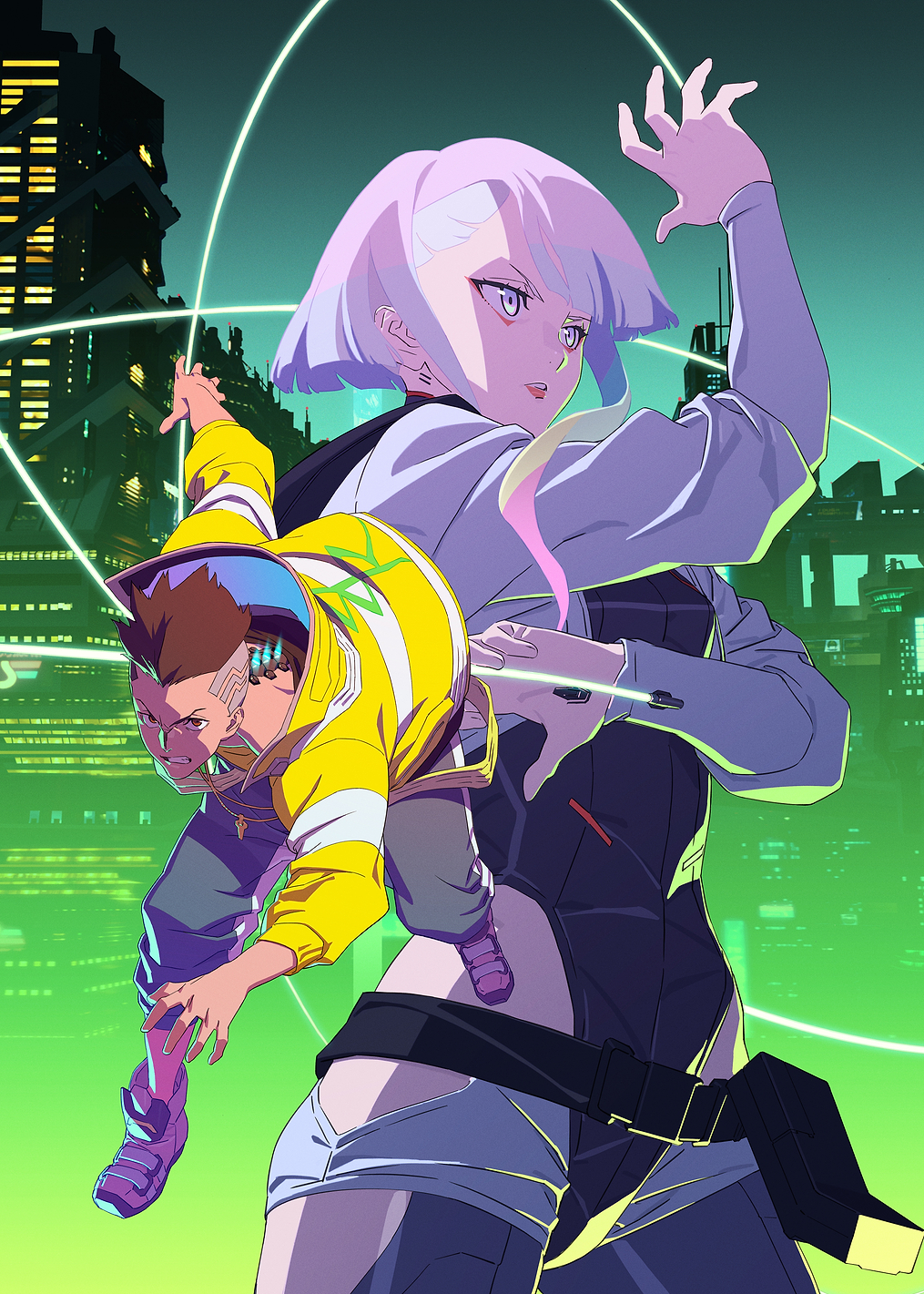 Edgerunners Lucy and David: постер из коллекции Cyberpunk 2077
