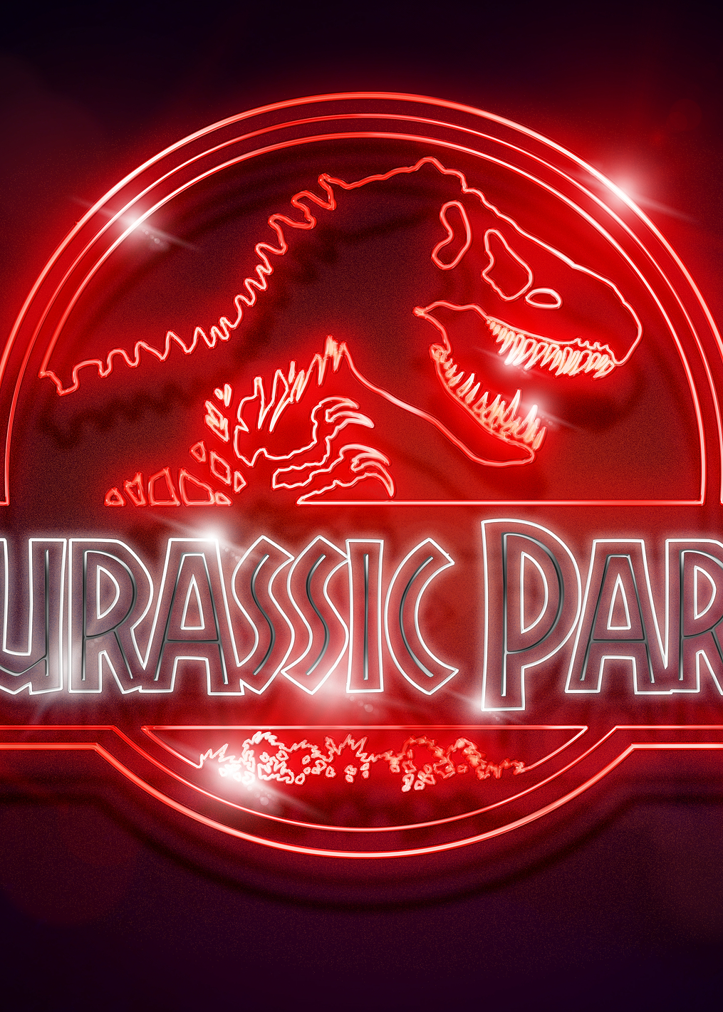 Jurassic Park neon: постер из коллекции Jurassic World