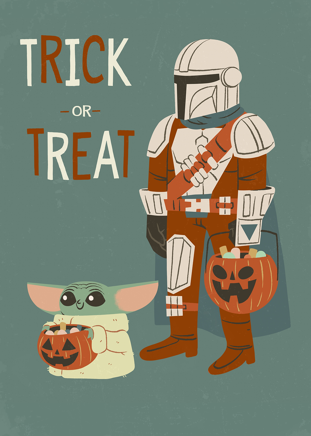 Mando Trick or Treat: постер из коллекции Star Wars