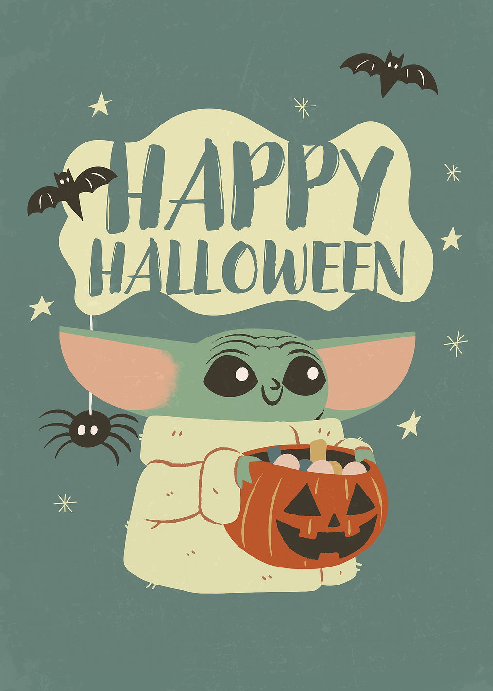 Happy Halloween from Grogu: постер из коллекции Star Wars