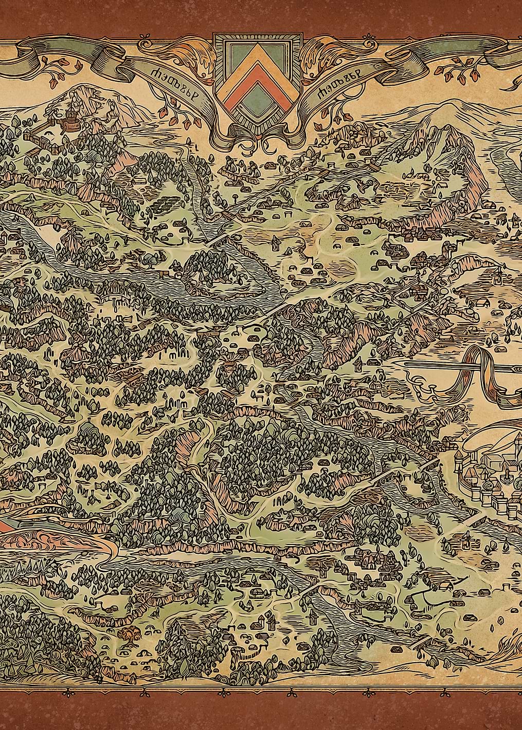Aedirn Map: постер из коллекции The Witcher
