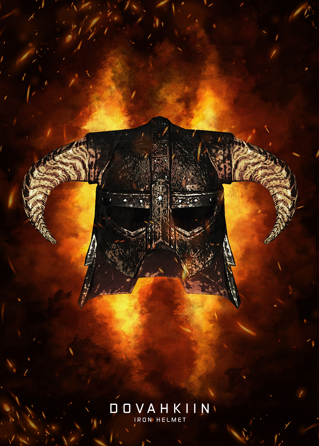 Dovahkiin Helmet: постер из коллекции The Elder Scrolls