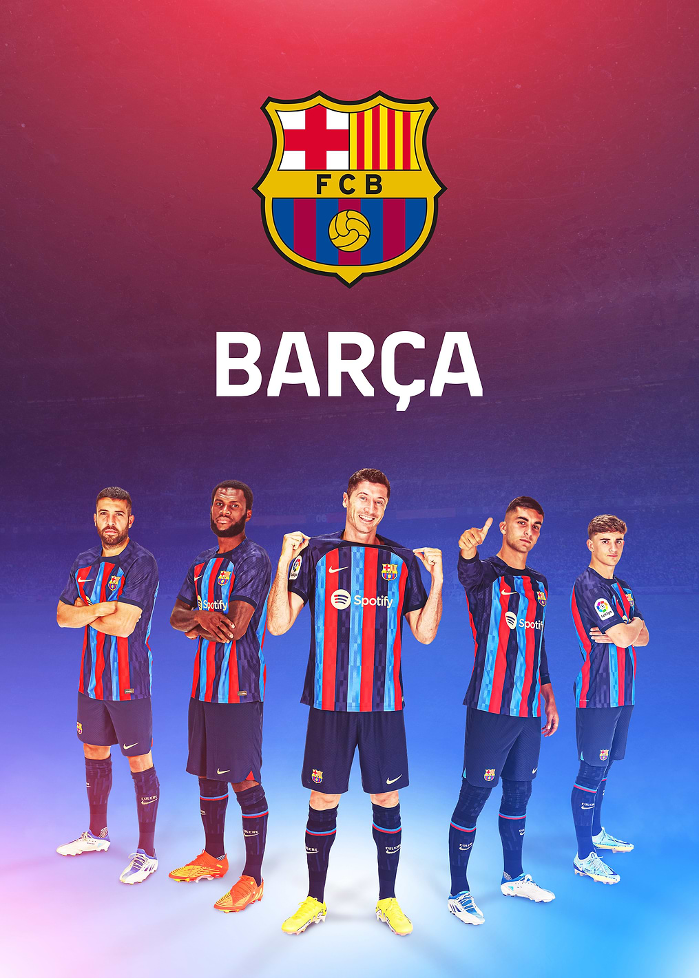 Lewandowski team Barca: постер из коллекции Barça