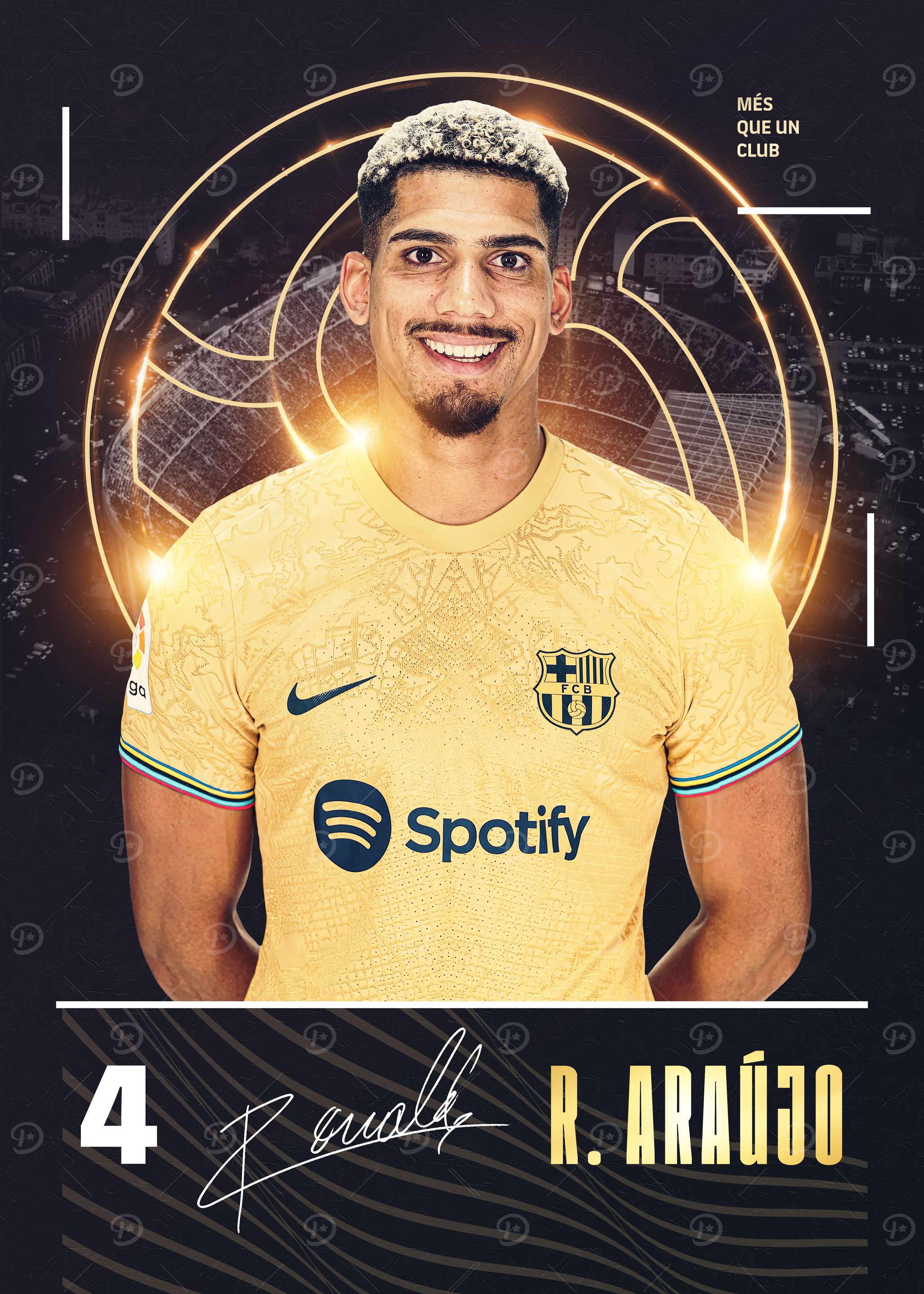 Araujo: постер из коллекции Barça